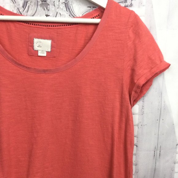 Anthropologie Postmark Orange Layered Peplum Top M - Picture 3 of 10
